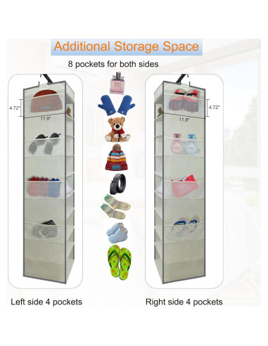 Organizador Colgante de Zapatos Roomtalk Beige 2 Paquete 10 Estantes