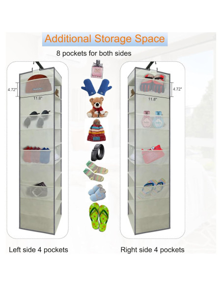 Organizador Colgante de Zapatos Roomtalk Beige 2 Paquete 10 Estantes Organizador Colgante de Zapatos Roomtalk Beige 2 Paquete 10 Estantes