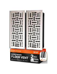 Cubierta de Ventilación de Suelo Home Intuition 2x12" Níquel Satinado