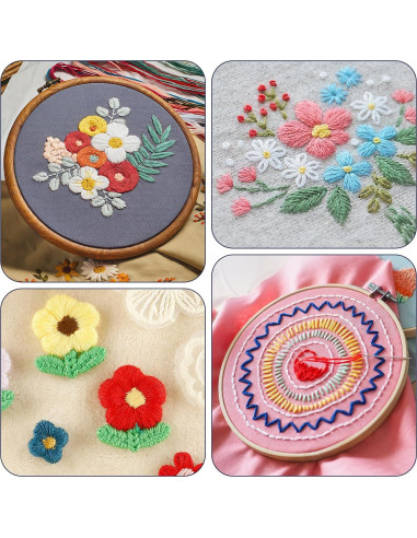 100 Madejas Hilo de Bordar Embhand 8m Algodón Multicolor