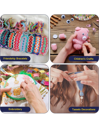 100 Madejas Hilo de Bordar Embhand 8m Algodón Multicolor