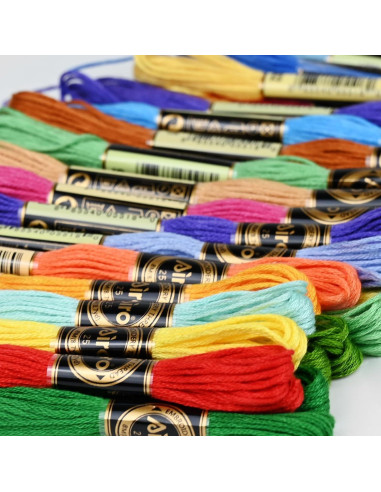 100 Madejas Hilo de Bordar Embhand 8m Algodón Multicolor