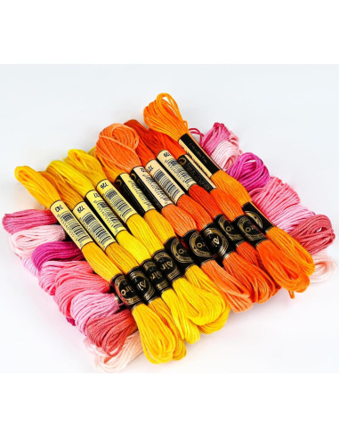 100 Madejas Hilo de Bordar Embhand 8m Algodón Multicolor