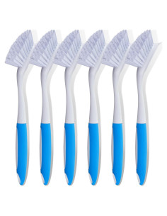 Hsei Cepillo de Cocina Azul 6 Pcs con Mango Largo y Cerdas Duras