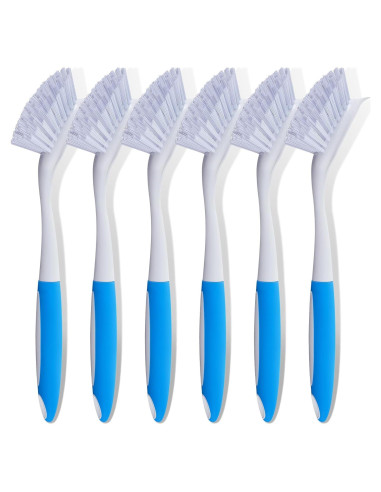 Hsei Cepillo de Cocina Azul 6 Pcs con Mango Largo y Cerdas Duras