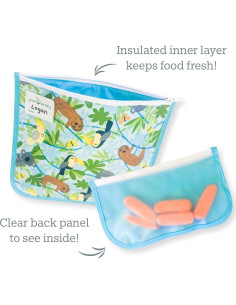 Bolsas de Sándwich Reutilizables Aisladas Green Sprouts 2 Piezas 2