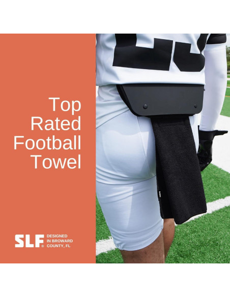 Toalla de Fútbol SLEEFS Negra 100% Algodón 36.8x10.2 cm