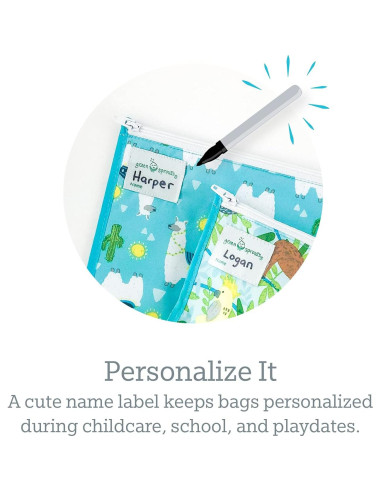 Bolsas de Sándwich Reutilizables Aisladas Green Sprouts 2 Piezas