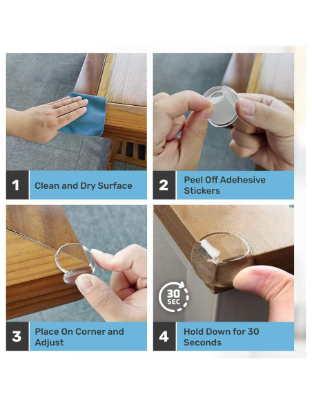 Protectores de esquinas transparentes Baby Proof Me - Paquete de 12