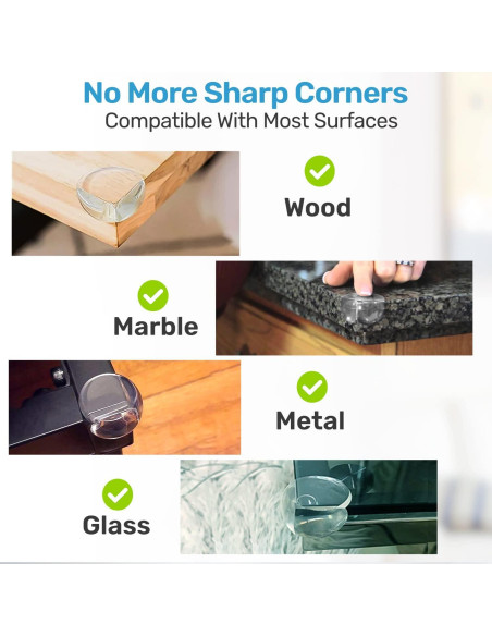 Protectores de esquinas transparentes Baby Proof Me - Paquete de 12