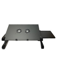 Soporte de Mesa Ajustable Zippace para Laptop con Ventilador Negro