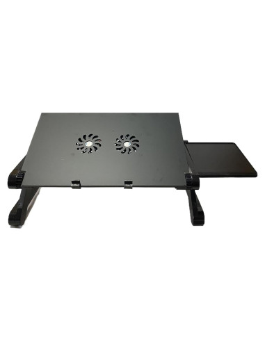 Soporte de Mesa Ajustable Zippace para Laptop con Ventilador Negro