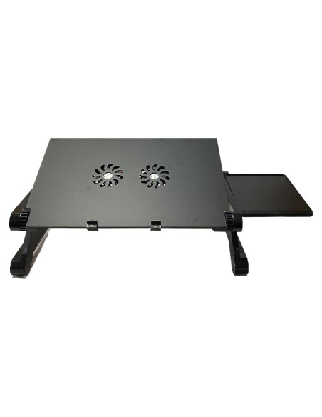Soporte de Mesa Ajustable Zippace para Laptop con Ventilador Negro