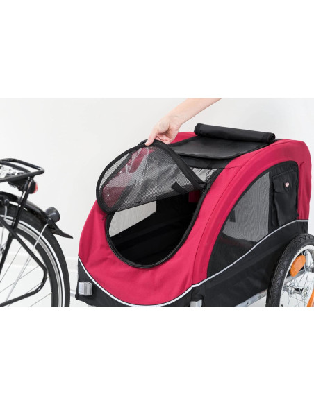 Remolque de Bicicleta para Perros Mediano TRIXIE - Hasta 22kg