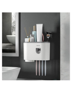 Soporte de Cepillo de Dientes Celsitudo con Dispensador y Taza