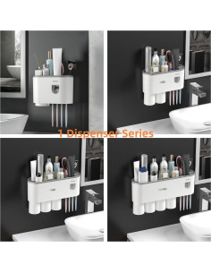 Soporte de Cepillo de Dientes Celsitudo con Dispensador y Taza 2