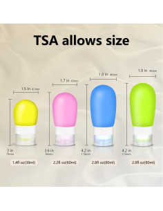 Botellas de Viaje Elaunva 4 Piezas 257 ml A Prueba de Fugas 2