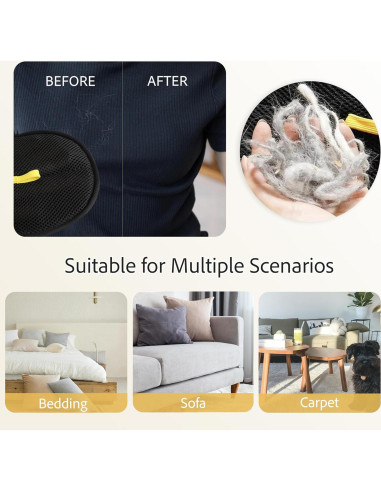 Guante Quitapelos para Mascotas EKoo - Reutilizable y Electroestático