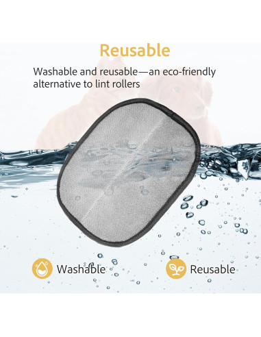 Guante Quitapelos para Mascotas EKoo - Reutilizable y Electroestático