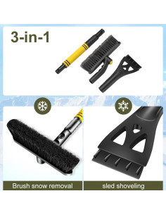 Raspador de Hielo y Cepillo de Nieve Qisan 80 cm 3 en 1 2