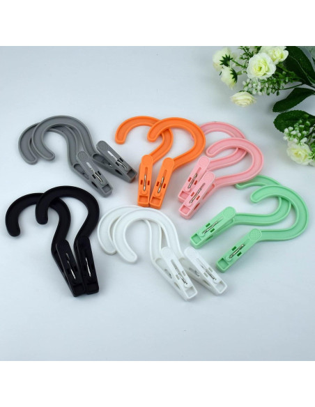 Ganchos de Lavandería Mugtel 12PCS Multicolor Portátiles