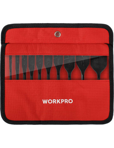 Juego de Brocas de Espada WORKPRO 10 Piezas Acero Carbono 1-1/2"