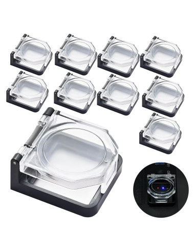 Cubierta de Interruptor de Botón ZGSZJHF 10 Pcs 39x34mm Impermeable