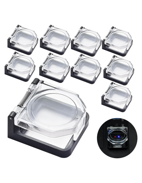 Cubierta de Interruptor de Botón ZGSZJHF 10 Pcs 39x34mm Impermeable