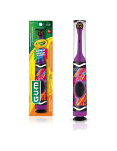 Cepillo de dientes eléctrico GUM Crayola para niños cerdas suaves