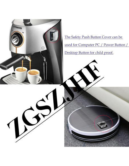 Cubierta de Interruptor de Botón ZGSZJHF 10 Pcs 39x34mm Impermeable