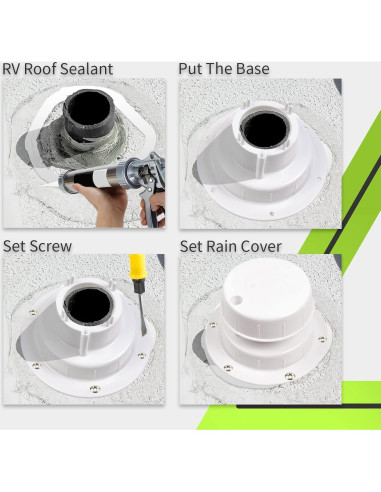 Tapa de Ventilación RVMATE para Tubo 2.5 a 6 cm Blanca