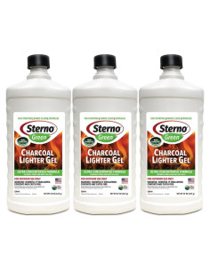 Sterno Gel de Etanol 22 Oz - Encendedor de Fuego para Carbón - Paquete de 3