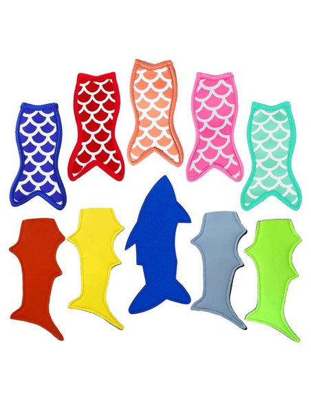 Bolsas Sujetadores Paletas Neopreno Satomoto 10 Pcs Sirena Tiburón