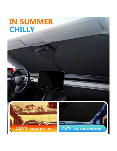 Sombra Solar Parabrisas Coche BAEZUS Mediana Titanio 58x31cm