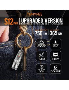 Linterna de Llavero TUNENGE S12Pro 750 Lúmenes Recargable 2