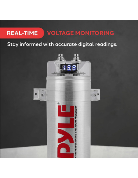 Capacitor Digital de Potencia Pyle 3.2 Faradios para Auto