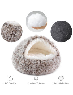 Cama para Perros Grande NOYAL 70cm Felpa Antiestrés 2