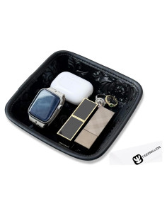 Organizador de Bandeja de Joyería TIGERMILLION Negro 15.5x15.5 cm