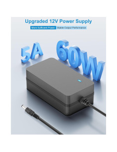 Fuente de Poder 12V 5A ALITOVE Adaptador CA 100-240V 6.2FT 2