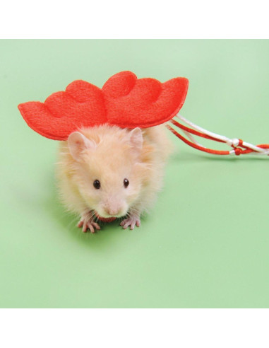 Arnés Ajustable para Hámster Copfeu con Correa y Campana Rosa