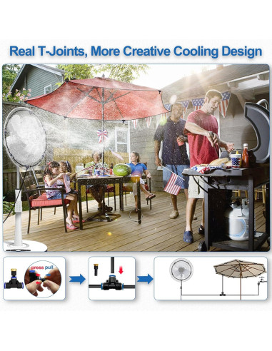 Kit de Nebulización Exterior 10.67m POCKET PANDA - Enfriamiento Jardín