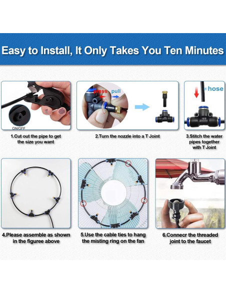 Kit de Nebulización Exterior 10.67m POCKET PANDA - Enfriamiento Jardín