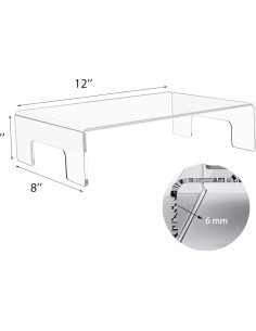 Soporte de Acrílico Transparente Jusalpha 30.48x20.32cm 2