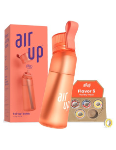 Botella de Agua Air Up 655 ml Naranja Eléctrico con 5 Cápsulas
