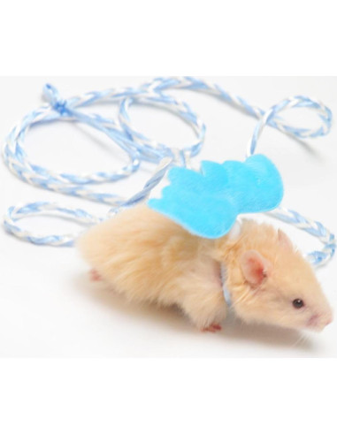 Arnés Ajustable para Hámster Copfeu con Correa y Campana Rosa
