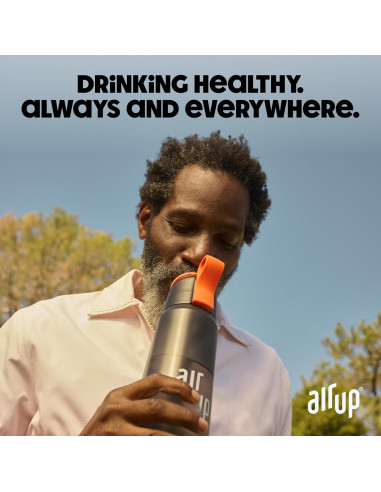 Botella de Agua Air Up 655 ml Naranja Eléctrico con 5 Cápsulas