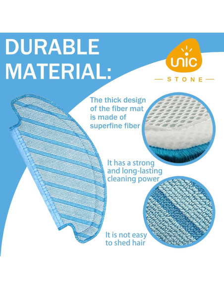 12 Paños de Mopa Lavables Unikstone para Ecovacs Deebot T8/N8