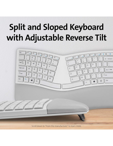 Teclado Inalámbrico Ergonómico Kensington Pro Fit K75402US - Gris