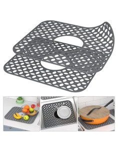 Alfombrillas de Silicona Antideslizantes TOOVEM para Fregadero