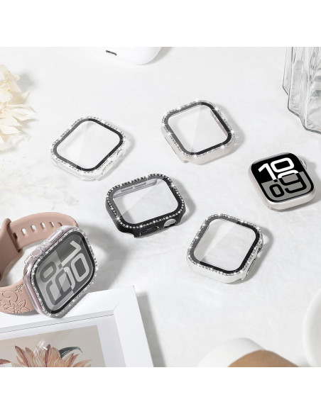Funda Brillante MYAPULUA para Apple Watch 40mm 41mm 42mm 44mm